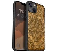 Carveit Magnétique Coque pour iPhone 14 Plus Étui [Antichoc Pare-Chocs en TPU Souple] Case de Téléphone Compatible Magsafe 14 Plus Coque (Cerise-Aura du Dragon)