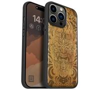 Carveit Magnétique Coque pour iPhone 14 Pro Max Étui [Antichoc Pare-Chocs en TPU Souple] Case de Téléphone Compatible Magsafe 14 Pro Max Coque (Cerise-Masque Infernal)