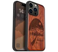 Carveit Magnétique Coque pour iPhone 14 Pro Max Étui [Antichoc Pare-Chocs en TPU Souple] Case de Téléphone Compatible Magsafe 14 Pro Max Coque (Rosé-Nuit Sauvage)