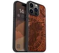 Carveit Magnétique Coque pour iPhone 14 Pro Max Étui [Antichoc Pare-Chocs en TPU Souple] Case de Téléphone Compatible Magsafe 14 Pro Max Coque (Rosé-Appel du Corbeau Runique)