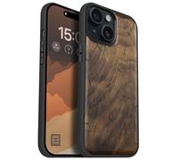 Carveit Magnétique Coque pour iPhone 15 Étui [Antichoc Pare-Chocs en TPU Souple] Case de Téléphone Compatible Magsafe 15 Coque (Noyer-Murmures de Pissenlit)