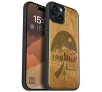 Carveit Magnétique Coque pour iPhone 15 Plus Étui [Antichoc Pare-Chocs en TPU Souple] Case de Téléphone Compatible Magsafe 15 Plus Coque (Cerise-Nuit Sauvage)