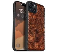 Carveit Magnétique Coque pour iPhone 15 Plus Étui [Antichoc Pare-Chocs en TPU Souple] Case de Téléphone Compatible Magsafe 15 Plus Coque (Rosé-Aura du Dragon)