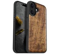 Carveit Magnétique Coque pour iPhone 16 Étui [Antichoc Pare-Chocs en TPU Souple] Case de Téléphone Compatible Magsafe 16 Coque (Noyer-Le langage de l'univers)