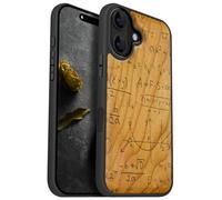 Carveit Magnétique Coque pour iPhone 16 Étui [Antichoc Pare-Chocs en TPU Souple] Case de Téléphone Compatible Magsafe 16 Coque (Cerise-Le langage de l'univers)