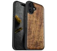 Carveit Magnétique Coque pour iPhone 16 Plus Étui [Antichoc Pare-Chocs en TPU Souple] Case de Téléphone Compatible Magsafe 16 Plus Coque (Noyer-Le langage de l'univers)