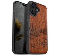 Carveit Magnétique Coque pour iPhone 17 Étui [Antichoc Pare-Chocs en TPU Souple] Case de Téléphone Compatible Magsafe 17 Coque (Rosé-Paysage Naturel Sauvage)