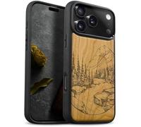 Carveit Magnétique Coque pour iPhone 17 Pro Étui [Antichoc Pare-Chocs en TPU Souple] Case de Téléphone Compatible Magsafe 17 Pro Coque (Cerise-Paysage Naturel Sauvage)