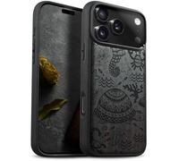 Carveit Magnétique Coque pour iPhone 17 Pro Max Étui [Antichoc Pare-Chocs en TPU Souple] Bois Case de Téléphone Compatible Magsafe 17 Pro Max Coque (Bois Sombre-Une odyssée océanique)