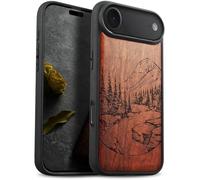 Carveit Magnétique Coque pour iPhone Air Étui [Antichoc Pare-Chocs en TPU Souple] Case de Téléphone Compatible Magsafe iPhone 17 Air Coque (Rosé-Paysage Naturel Sauvage)