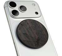 Carveit Support Magnétique pour Téléphone en Bois, Angle Réglable, Compatible avec MagSafe iPhone 17 Pro Max, 16, 15, 14, Samsung Galaxy S26 Ultra S25, Pixel (Dance de Libellule - Bois Sombre)