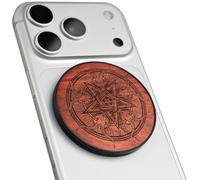 Carveit Support Magnétique pour Téléphone en Bois, Angle Réglable, Compatible avec MagSafe iPhone 17 Pro Max, 16, 15, 14, Samsung Galaxy S26 Ultra S25, Pixel (Murmure de L'abîme - Prunier)