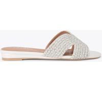 Carvela Carvela White Gala Mule Jewel Sandals