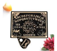 Carven Board - Sun Pattern, Sun And Moon Black Divination Wood Boards, Engravé Boards, Carven Board Suns Pattern, Ouija Style | Wiccan Altar Supplies