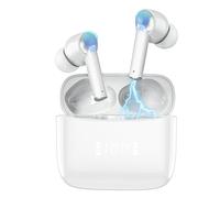 Carviki Ecouteurs Bluetooth sans Fil,Écouteurs Intra-Auriculaires Bluetooth 5.3 avec ENC Réduction De Bruit Mic,Contrôle Tactile,50 Heures de Jeu,Boîtier de Charge,Affichage LED,Écouteurs Étanches