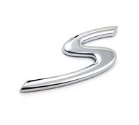 CarWorld Insigne d'emblème de hayon de Coffre arrière d'autocollant en métal de S Sport, pour Porsche Cayenne Cayman Macan, Insigne d'emblème de Lettre de Coffre