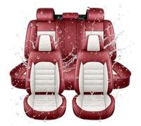 CARXB Ensemble Complet Housses siège Voiture pour Ford Puma (2024-2025) Ajustement Universel la Plupart des Voitures SUV Housses Coussin en Similicuir 5 Voitures Tourisme Imperméable Blanc