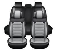 CARXB Housse de Siege pour Daihatsu Terios Cuir PU Imperméable Premium Kit Complet 5 Places Avant + Arrière Housse Siege Voiture Universel Airbag Latéral pour la Plupart des Voitures Gris