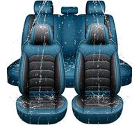 CARXB Housse Siege Voiture Cuir Nappa pour Renault Espace 5 Respirant Ensembles de Housses de Protection Siege Voiture Universelle pour 5 Places avec Sortie D'airbag Conçue Anti-Rayures Bleu