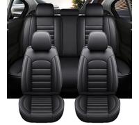 CARXB Housse Siège Voiture pour Audi A6 Avant 2004-2026 Ensemble Complet de Housses de Siège de Voiture en Cuir Synthétique Respirant, Compatible Airbag, Protection Intérieure Quatre Saisons, Noir