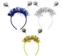 CARxlythic 3 pièces d'accessoires disco et serre-têtes à boules disco - pour les années 70-80, carnaval, déguisements de fêtes, adaptés à enfants et adultes