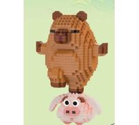 CARxlythic Capybara Blocs de Construction Set, Cadeaux Capybara, Mini Briques Animaux, Jouet éducatif créatif Bricolage pour soulager Le Stress, Cadeaux d'anniversaire pour Les Enfants