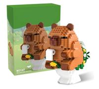 CARxlythic Capybara Blocs de Construction Set, Mini Briques Animaux, Cadeaux Capybara, Jouet éducatif créatif Bricolage pour soulager Le Stress, Cadeaux d'anniversaire pour Les Enfants