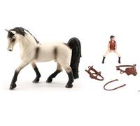 CARxlythic Figurines de chevaux réalistes avec cavalier et selle, excellent cadeau pour filles et garçons, jouet pour chevaux à partir de 12 ans