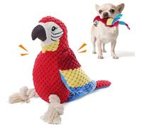 CARxlythic Jouet pour Chien Peluche Chiot et Moyen Gros Chiens, Couineurs,Jouets à Mâcher pour Les Dent,Sûrs Durables,Doudou Doux,Presque Indestructible Rouge
