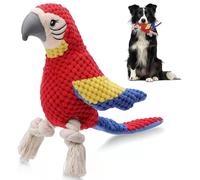 CARxlythic Jouet pour Chien Peluche Chiot et Moyen Gros Chiens, Couineurs,Jouets à Mâcher pour Les Dent,Sûrs Durables,Doudou Doux,Presque Indestructible Rouge
