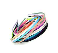 Carykon Lot de 20 bandeaux en ruban recouvert de tissu satiné pour femme 5 mm de large, couleurs mélangées.