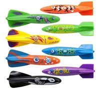 Carykon Lot de 8 jouets de plongée sous-marine pour piscine - Requin glissant - Torpille