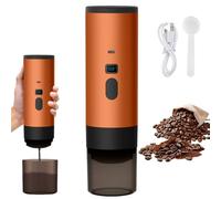 Carziyer 3 En 1 Machine à Café Portable 15 Bars - 72W Cafetière Expresso Capsule/Machine à Expresso Électrique USB à Chauffage Rapide | RéServoir D'Eau 90ml | Pour Voyage/Bureau/Campin (Orange)