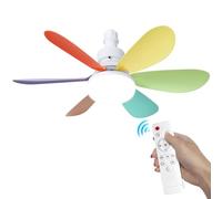 Carziyer Ventilateur De Plafond, Ventilateur De Plafond Avec LumièRe, Ventilateur De Plafond Avec Telecommande, Ventilateur Plafond Silencieux 3 Vitesse, 6 Pale, Chambre à Coucher (Coloré, 30W)