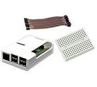 Cas Blanche pour Raspberry Pi modèle B 2 (et B +) avec Mini BREADBOARD et 40pcs mâle à femelle 20cm Jumper Connecteurs de fils