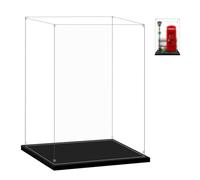 Cas d'affichage Acrylique, boîte d'affichage avec Base Noire, Assembler vitrine étanche à la poussière, pour Les Objets de Collection Figures Jouets Modèles Voitures (25x25x35cm)