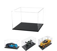 Cas D'affichage Acrylique Clair Epais de 3MM, Base Epaisse, à L'épreuve de la Poussière, pour Les Objets de Collection, Lego 75347 42205 21270 75387 42161 42173 (Noir, 35x20x20cm/14x8x8in)