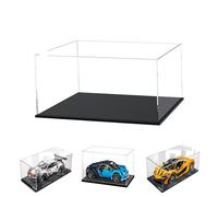 Cas D'affichage Acrylique Clair Epais de 3MM, Base Epaisse, à L'épreuve de la Poussière, pour Les Objets de Collection, Lego42172 42143 42096 42156 42115 (Noir, 60x30x20cm/24x12x8in)