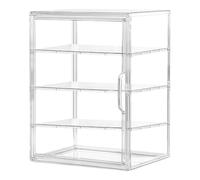 Cas d'affichage de pâtisserie - Écran de pâtisserie acrylique 40 x 30 x 25 cm | Conteneur de stockage de pain transparent polyvalent | 4 couches organisateur de stockage alimentaire hermétique