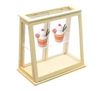 Cas de boulangerie miniature - Trompez le jeu pour maison de miniature, présentoir à gâteau | Armoire de présentation de gâteau | Armoire de displan, modèle d'armoire d'exposition alimentaire