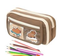 Cas De Crayon | Contrôle De Crayon Pour Filles | Organisateur D'articles De Papeterie, Sac De Papeterie Esthétique Imprimé Panda - Stylos A, Adorable Sac De Rangement De Stylo Pour, Coffee,