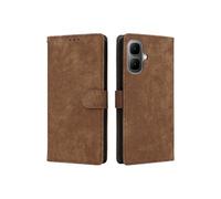 Cas pour Infinix Smart 10 4G Portefeuille Flip Folio Blocage RFID Fermeture magnétique Cuir PU Couverture de fentes pour cartes Marron