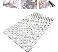 CASA and Beyond Shower Mat,CASA and Beyond Shower Mat with Suction Cups and Drain Holes,Machine Washable,Non Slip Bath Mats for Tub,for Inside Showers (White,Small)
