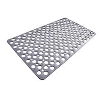 CASA and Beyond Shower Mat, Non Slip Bath Mat for Bathrooms with Drain Holes, Washable, Easy to Clean (Gray,20.87 * 20.87 in)