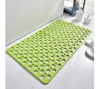 CASA and Beyond Shower Mat, Non Slip Bath Mat for Tub with Suction Cups & Drain Holes, Quick Dry & Easy Clean (Green,27.5 * 15in)
