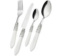 Casa Bugatti MLC1M-S6050 Melodia Lot de 24 viroles chromées Blanc