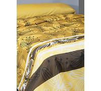 Casa Campo Aspen Parure de lit pour lit de 135 cm 220 x 220/240 + 1/45 x 155 cm Jaune Moutarde
