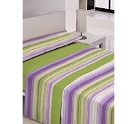 Casa Campo Maison Champ Jeu de draps Delave Vert/Violet lit 90 (160 x 260 + 1/45 x 110 cm)