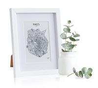 Casa Chic Cadre Photo, Cadre Photo en Bois de 28x23 cm, Cadres photo, Porte Photo Mural, Cadre Decoration Murale Pele Mele, Affichage Vertical/Horizontal, avec Protection Verre et Passe Partout Inclus