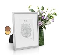 Casa Chic Cadre Photo, Cadre Photo en Metal de 27 x 22 cm, Cadres Photo, Porte Photo Mural, Cadre Decoration Murale Pele Mele, Affichage Vertical/Horizontal, avec Protection Verre et Passe Partout